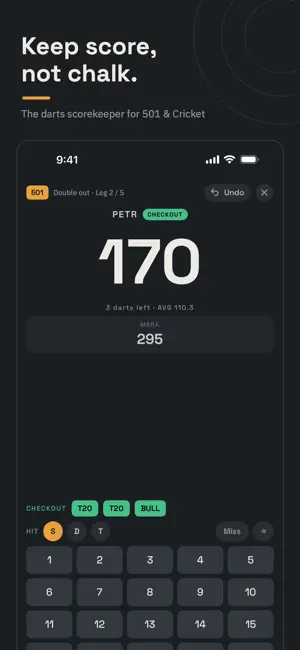 Dartally: Darts Scorekeeper screenshot 1