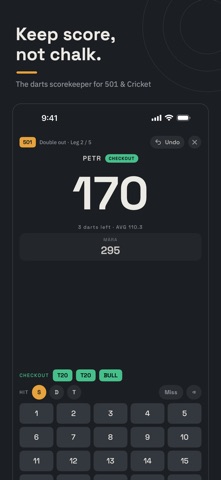 Dartally: Darts Scorekeeper Screenshot 1 of 7