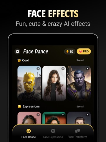 Live Face Dance - Funny Photo iPad screenshot