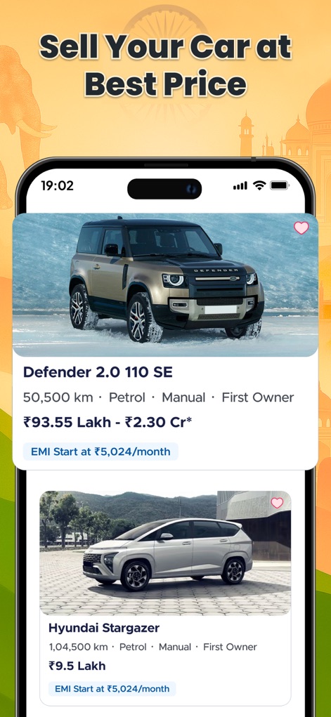 Vehicleinfo - All Vahan Detail - The platform enables users to 'Sell Your Car at Best Price', presenting detailed listings with transparent pricing and key specifications like mileage and ownership.