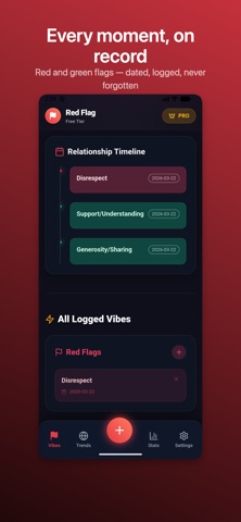 Red Flag - Relationship Log Screenshot 1 of 6