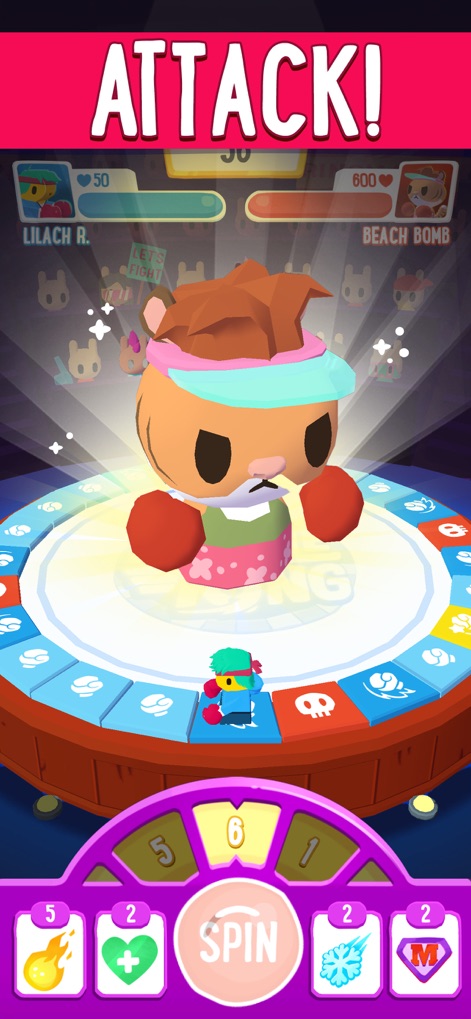 Board Kings-Board Dice Games - Engage in direct attacks using the spin wheel mechanism, where users select actions to defeat opponents and claim victory.