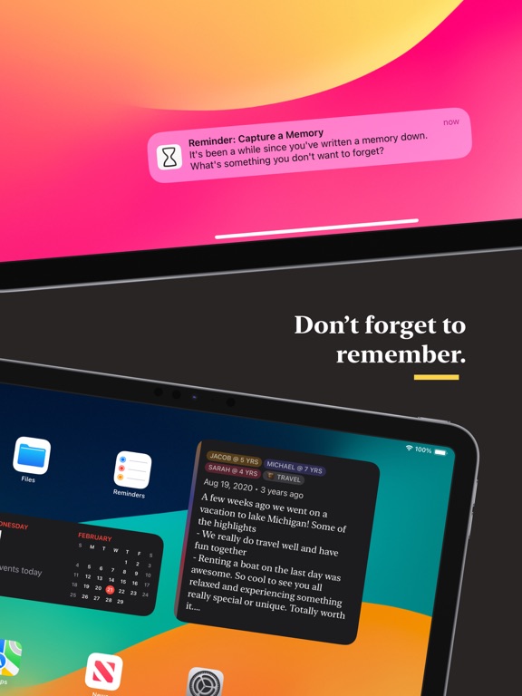 Yesterdays: Memory Journal iPad screenshot 8 - Productivity app