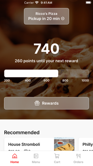 Ricco's Pizza & Kabob iPhone screenshot 1 - Food & Drink app