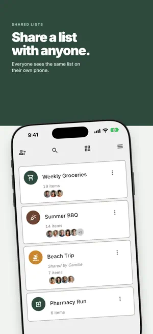 Tote: Grocery Shopping List screenshot 1