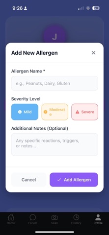 AllergyShield: Allergy Scanner screenshot