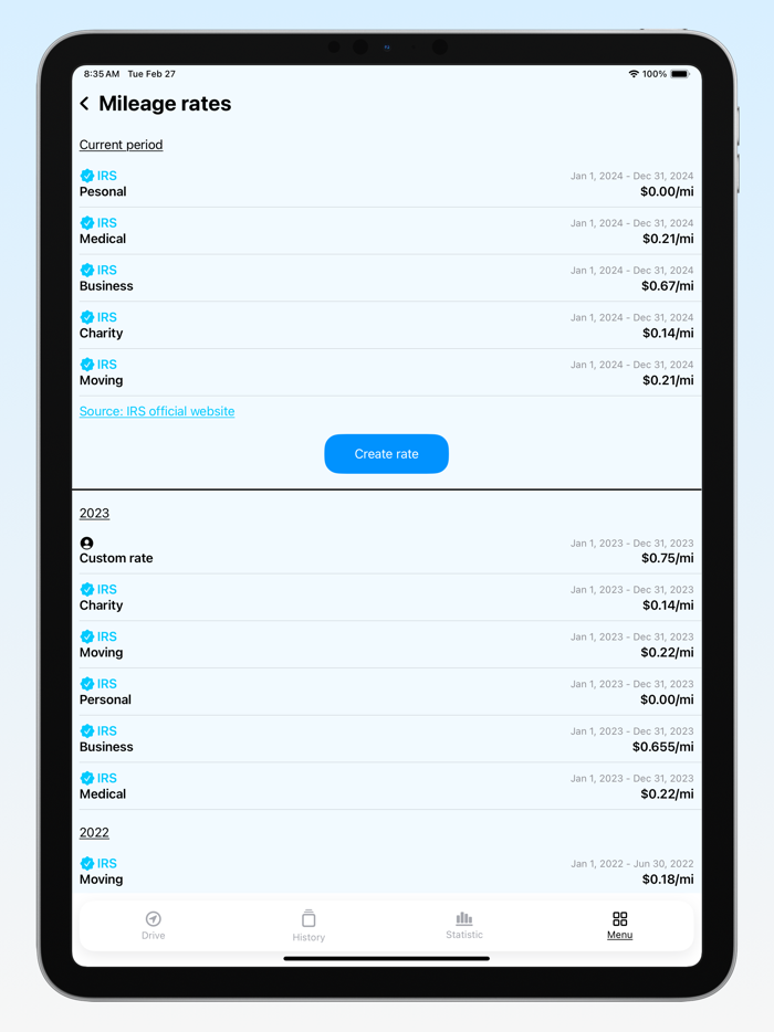 Mileage Tracker  Log Mileafy