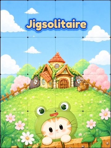 Jigsolitaire Puzzle Pro iPad screenshot