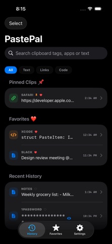 PastePal Pro iPhone screenshot