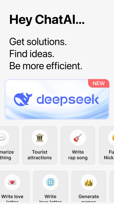 Chat AI: Ask Chatbot Assistant iPhone screenshot 1 — productivity app by Niyaz Vakhpiev