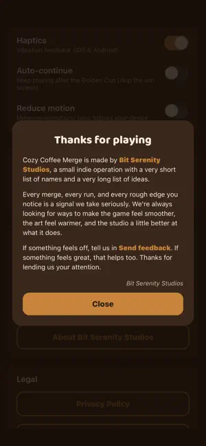 Cozy Coffee Merge screenshot 2
