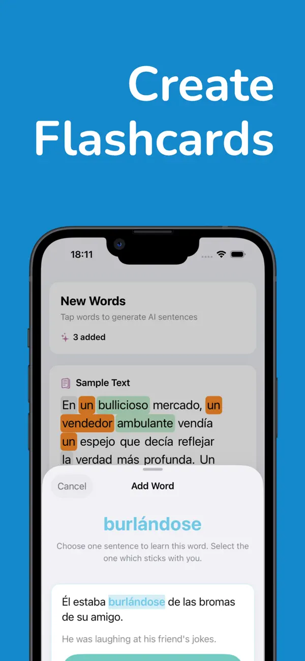 Screenshot #1 pour FluentRead: Learn Languages AI
