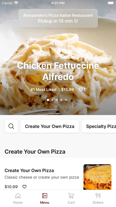 Alessandro's Pizza Italian Screenshot