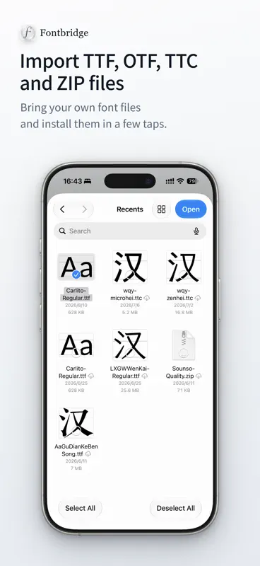 Fontbridge: Custom Fonts screenshot 2 of 5