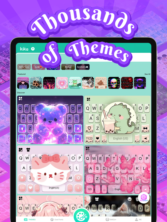 Screenshot #4 pour Clavier Kika: thèmes, emojis