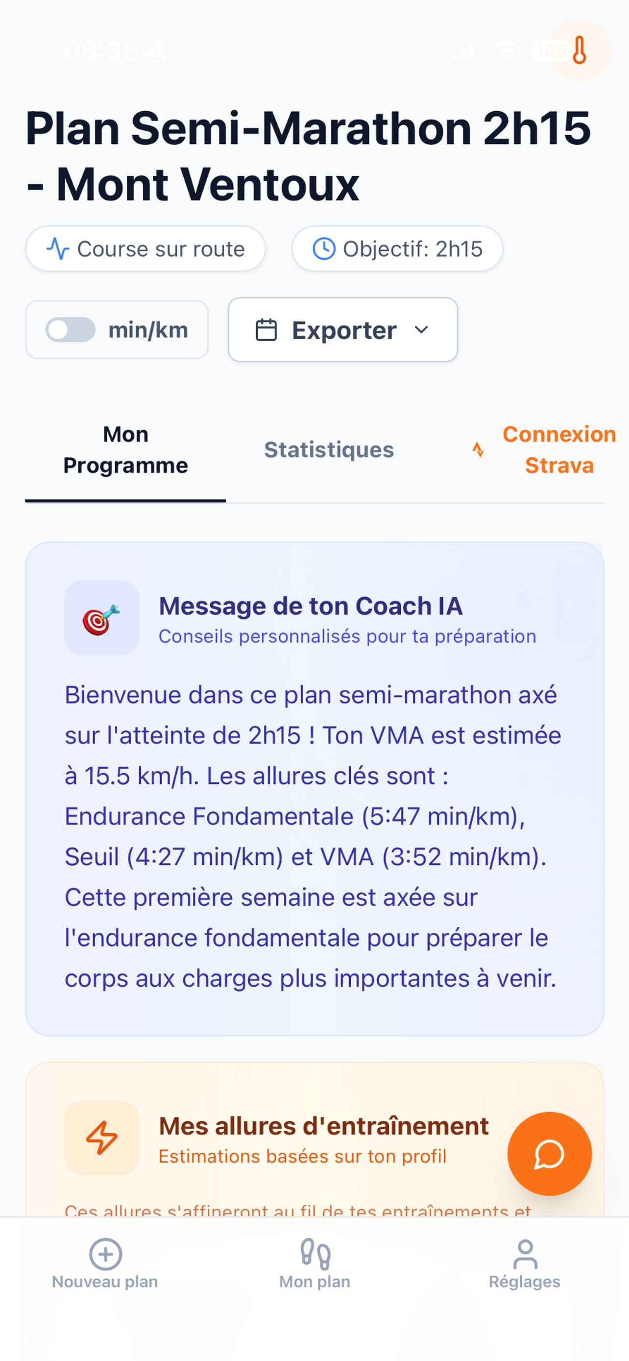 Coach Running IA