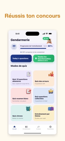 Gendarmerie Concours QCM iPhone screenshot