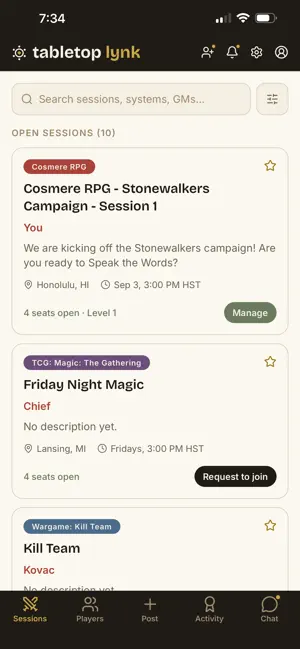 Tabletop Lynk screenshot 1