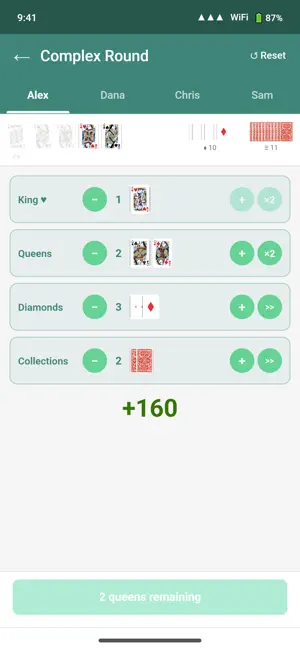 Card Scores, Easy Calculations screenshot 3
