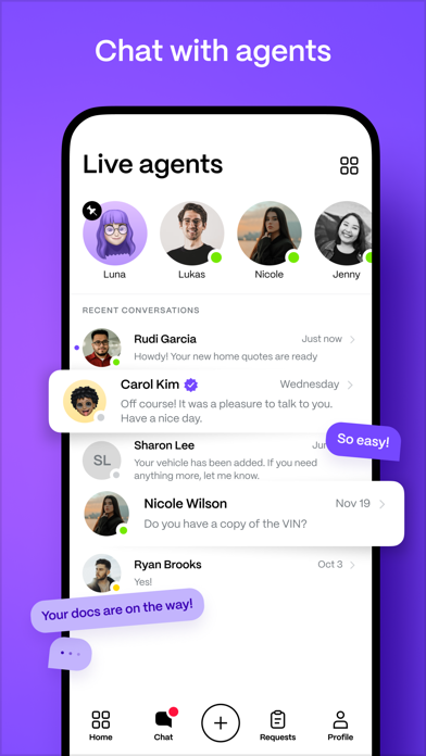 LUNA: Home & Auto Insurance Screenshot
