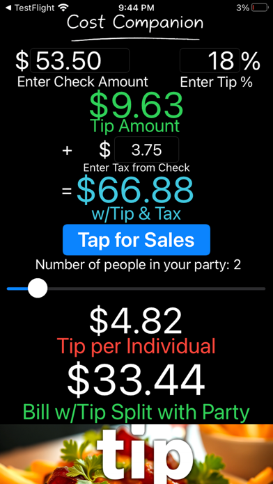 Cost Companion iPhone screenshot 1 - Utilities app