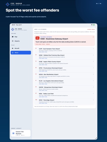 Fee Radar — Landing Fee Scout iPad screenshot