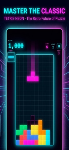 Neon Block Rush Screenshot 3 of 10
