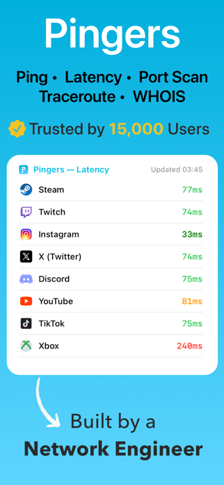 Pingers - Ping & Latency Check Screenshot 1 of 10