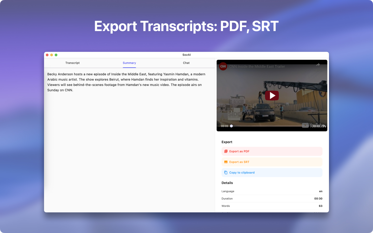 Recorder Transcribe AI - Soz