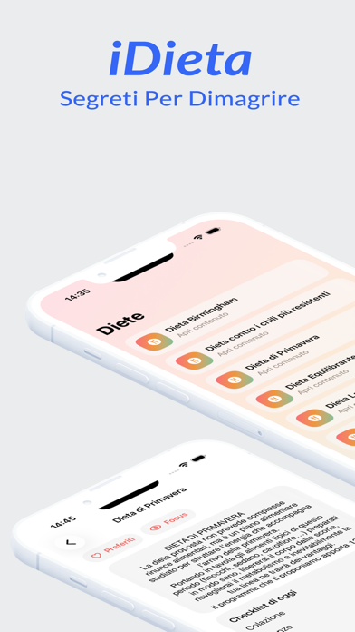 Dieta - Segreti Per Dimagrire app screenshot