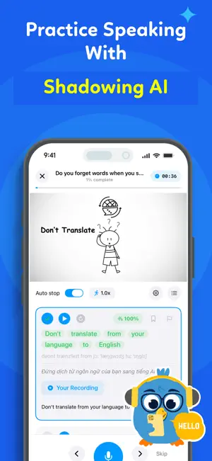 Parroto: Shadowing & Dictation screenshot 4