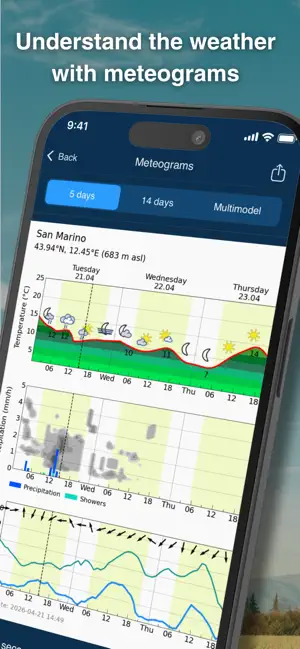 meteoblue weather & radar maps screenshot 2