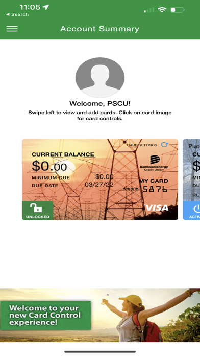 Card Control Dominion Energy Screenshot