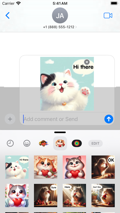 Pretty Cat Stickers pack Screenshot