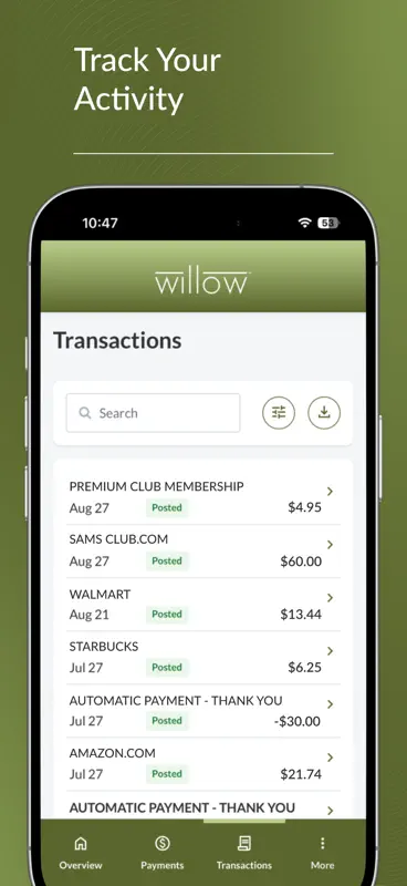 Willow® Mastercard® screenshot 5 of 6