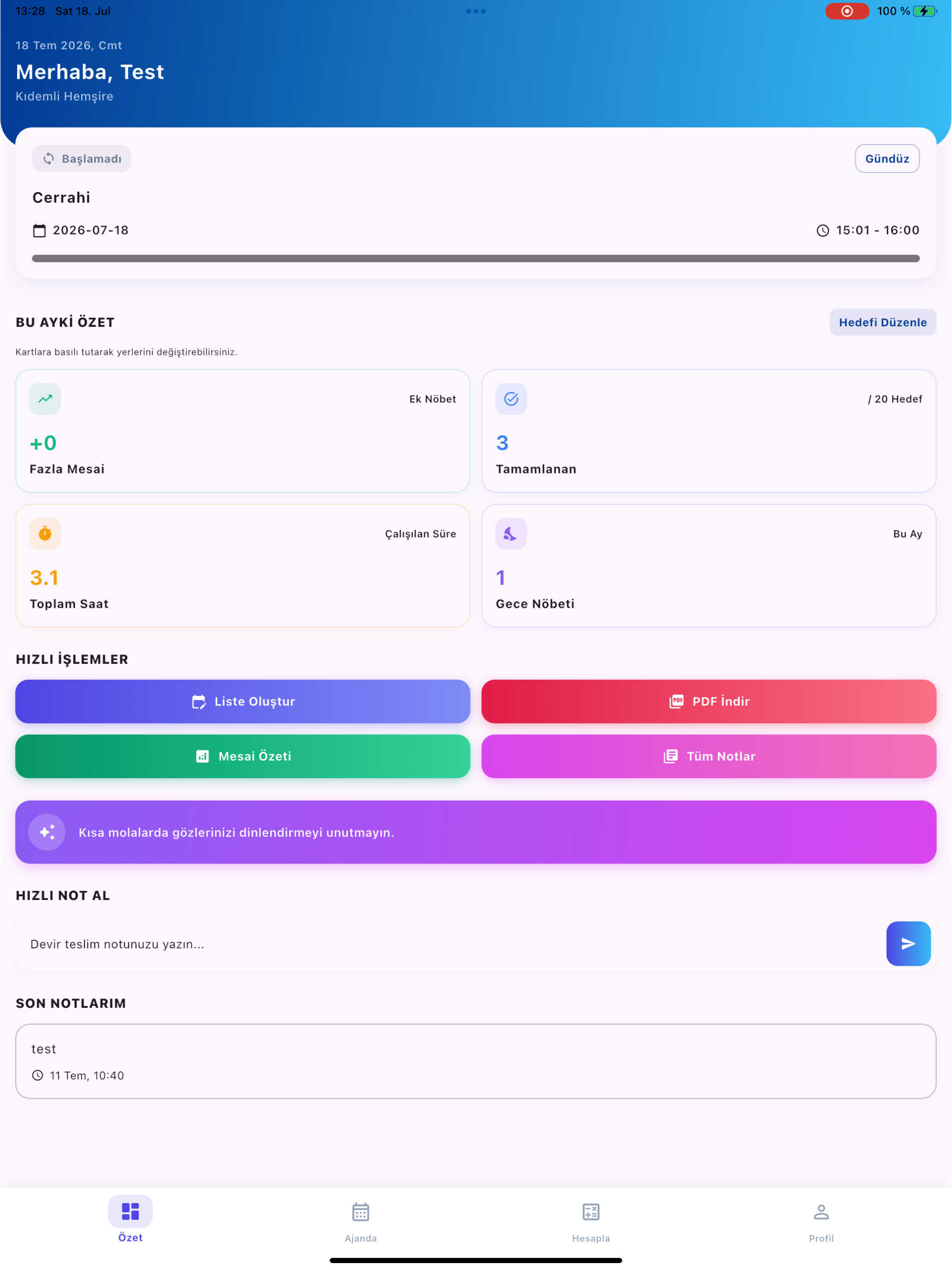 Hemşire Nöbet Ajandası screenshot 10