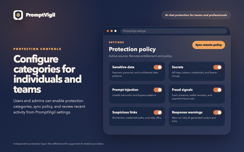PromptVigil screenshot
