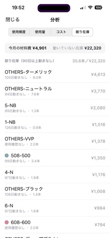 Palesto − 美容師のカラー剤在庫・原価 iPhone screenshot