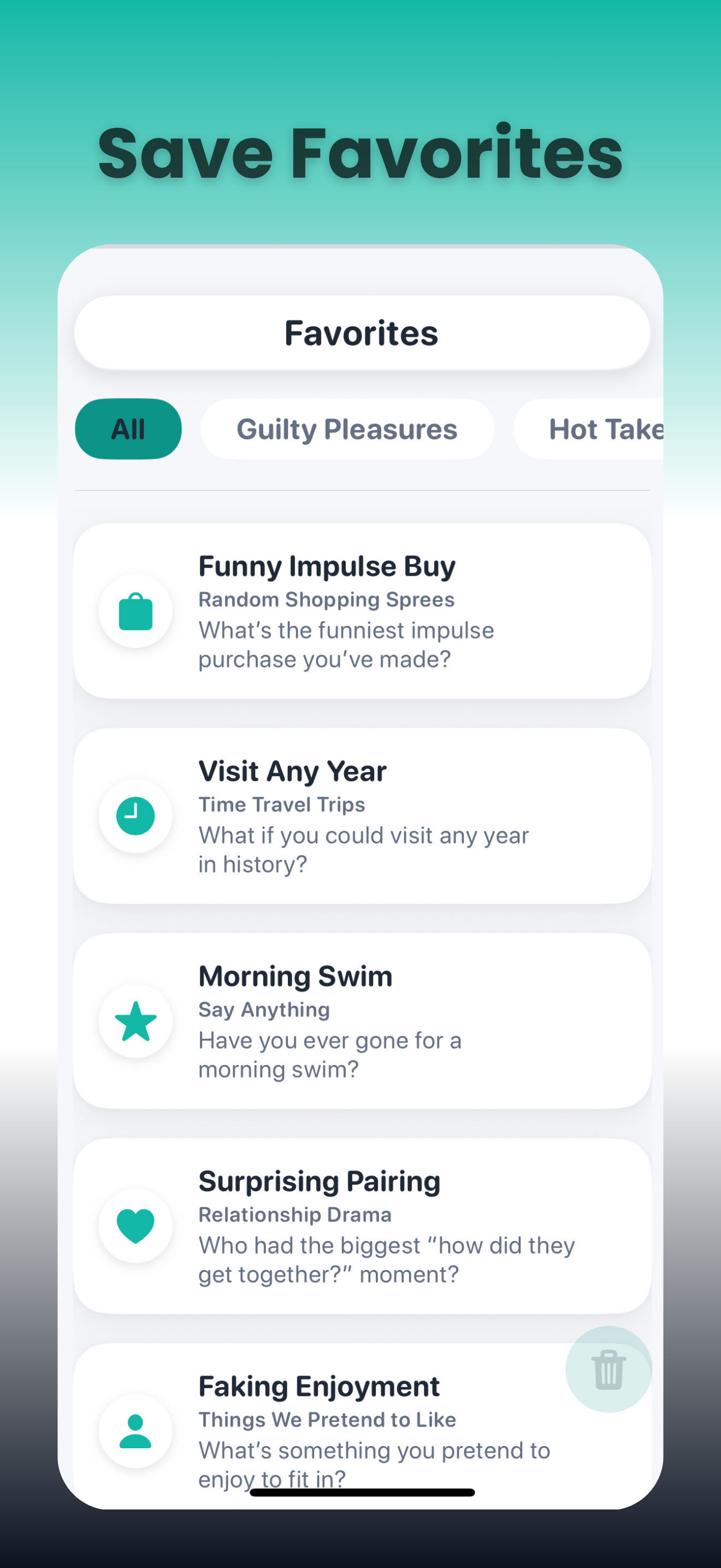 Question Swipe: 21 Questions screenshot 5