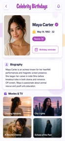 Famous Celebrity Birthdays screenshot