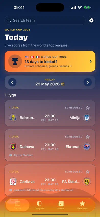 FootyLive: Live Scores & News screenshot 1