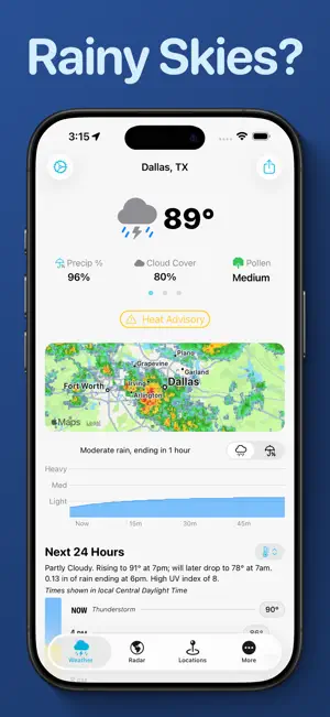 Rainy Skies - Weather App screenshot 1