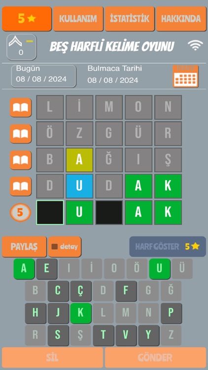 Beş Harfli Kelime Oyunu screenshot-5