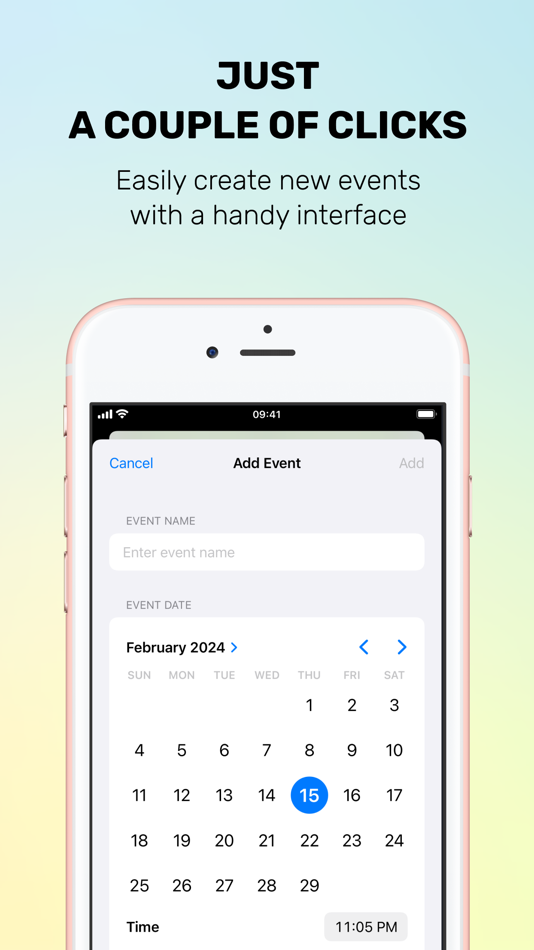 #5. Countdown. Time to event. (iOS) Podle: Roman Kotov