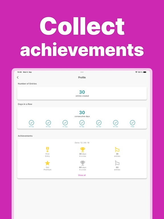PMS Tracker゜ iPad screenshot 6 - Health & Fitness app