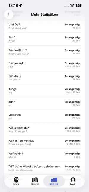 Vokü -Vokabeln üben screenshot 2