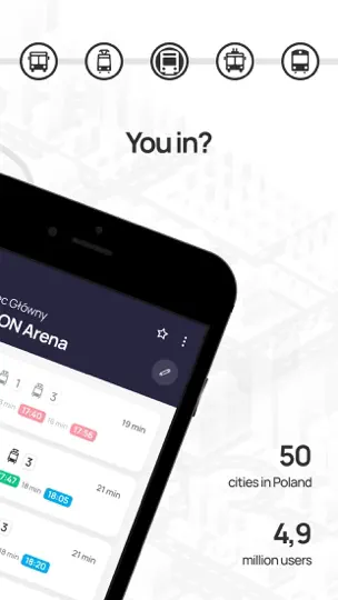 Capture d'écran de Jakdojade - Timetables sur iPhone 8