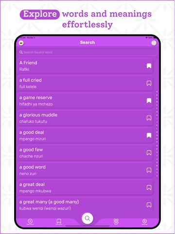 Swahili | Swahili Dictionary iPad screenshot