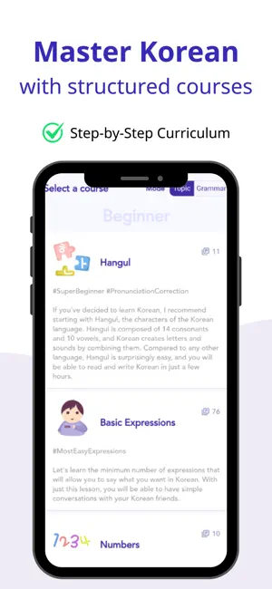 Podo: Learn Korean & Hangul screenshot 1