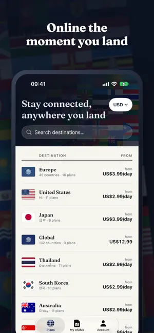 NomadLink: Travel eSIM screenshot 1